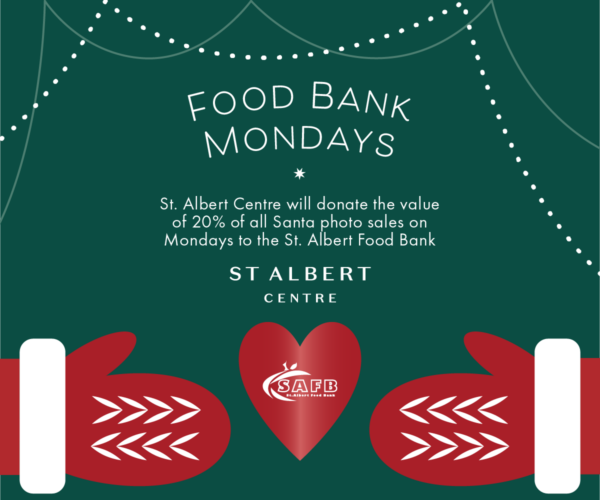 Santa St. Albert Centre 2024 Food Bank Mondays