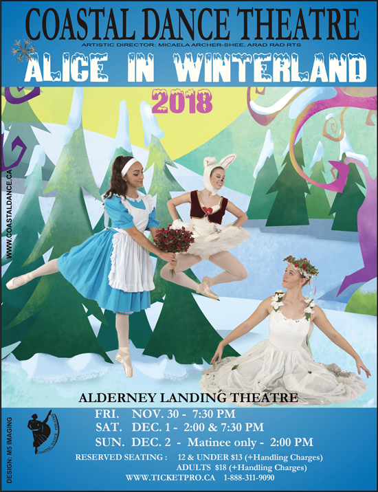 Coastal Dance Theatre performs Alice in Winterland at the Alderney.
