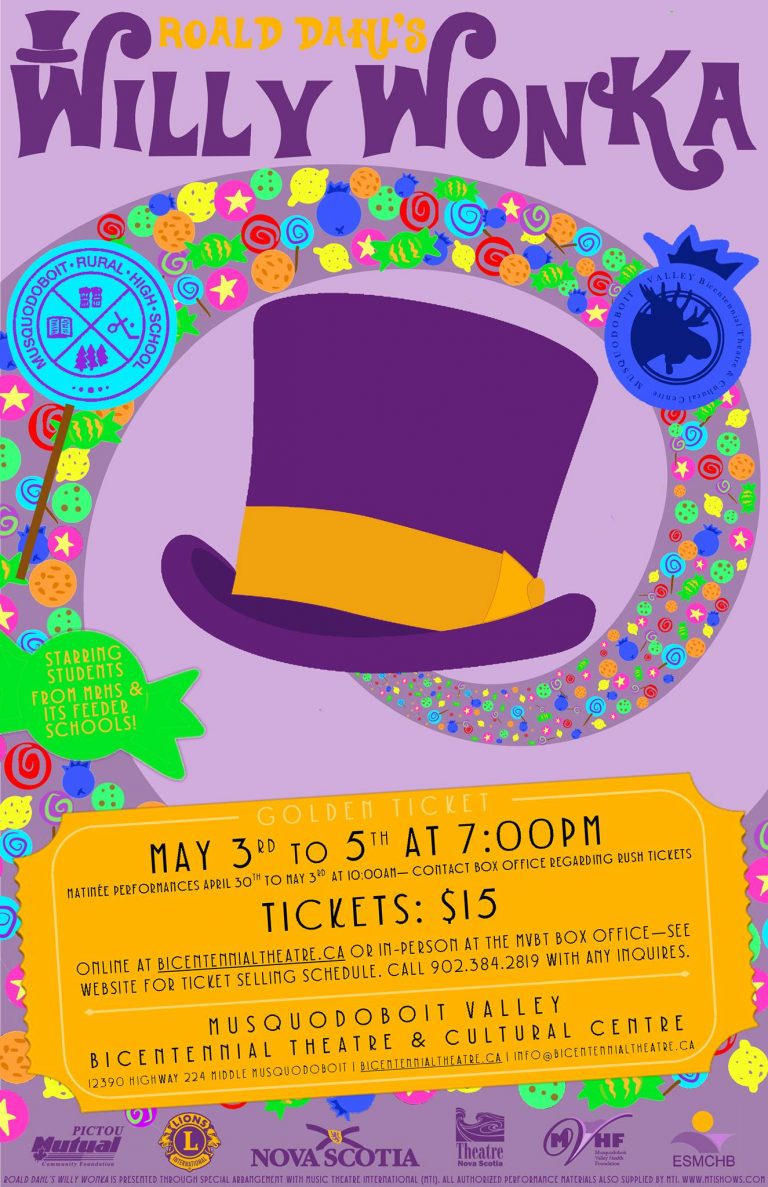 Musquodoboit Valley Bicentennial Theatre presents Willy Wonka