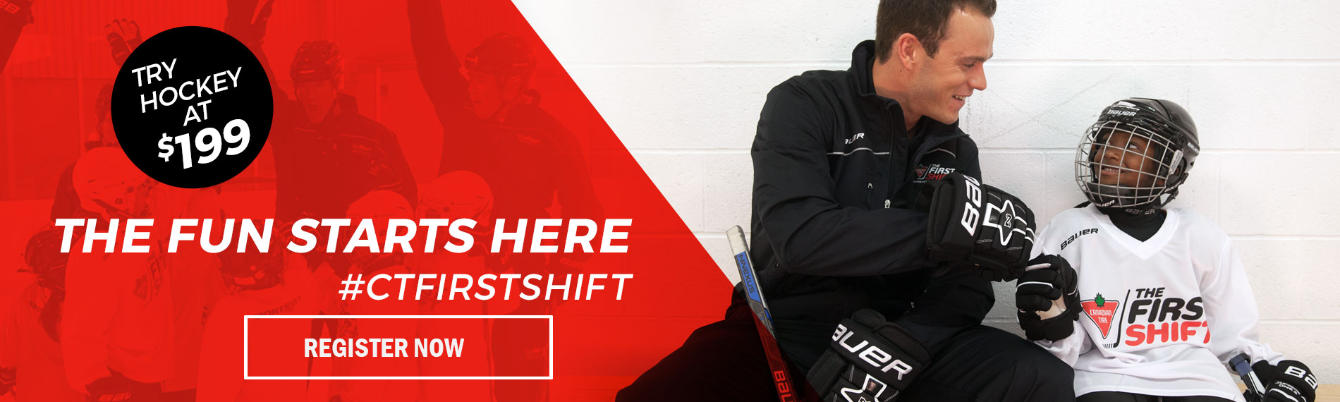The First Shift Hockey Program for girls and boys ages 610.